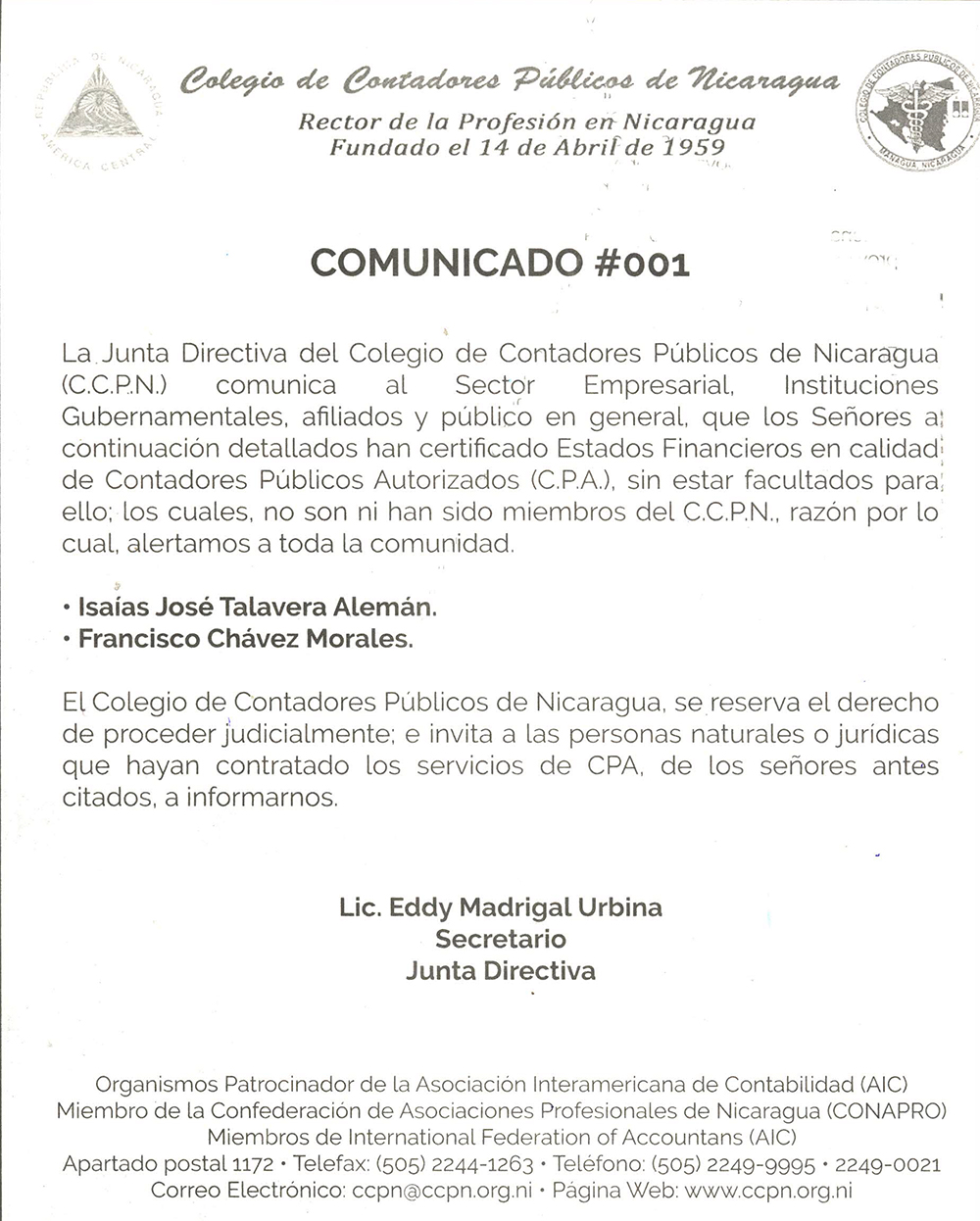 Imagen Comunicado-CCPN-TH-001-2019